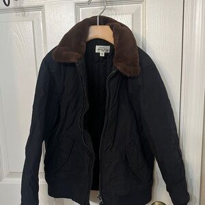 Boy’s Black Jacket with soft Brown Collar